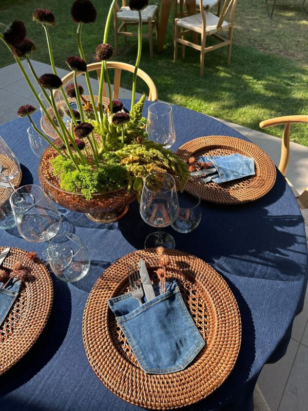 עיצוב שולחן בר מצווה בסגנון ג'ינס ועץ